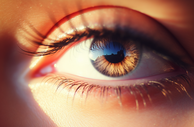 Close-up of a human eye symbolizing vision, paired with the article title “When Vision Kills Strategy: The Fatal Confusion Among Corporate Leaders