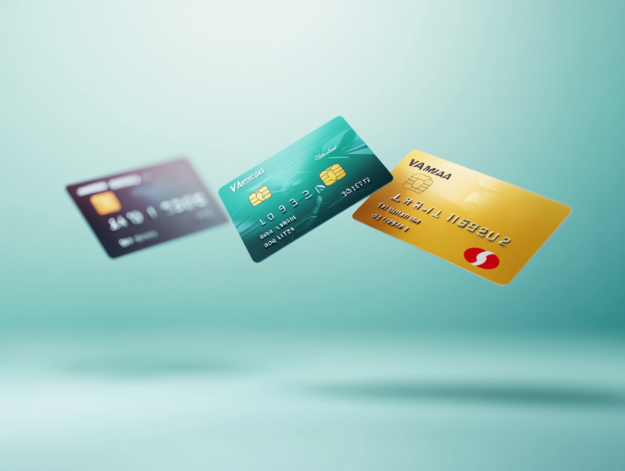 Floating credit cards illustrating unrealized financial value, representing the concept behind “Why Every M&A Cost Synergy Must Be Characterized Before It Is Chased.”