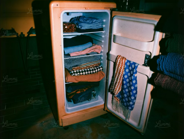 A refrigerator stuffed with clothes, illustrating how SMEs rely on cheap, ill-suited leadership instead of building systems designed for scale, representing why Hiring Cheap Leadership Is the Most Expensive Mistake SMEs Make